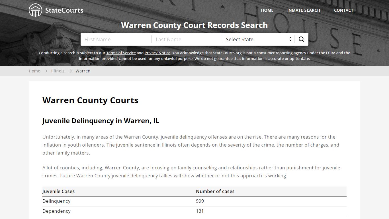 Warren County, IL Courts - Records & Cases - StateCourts