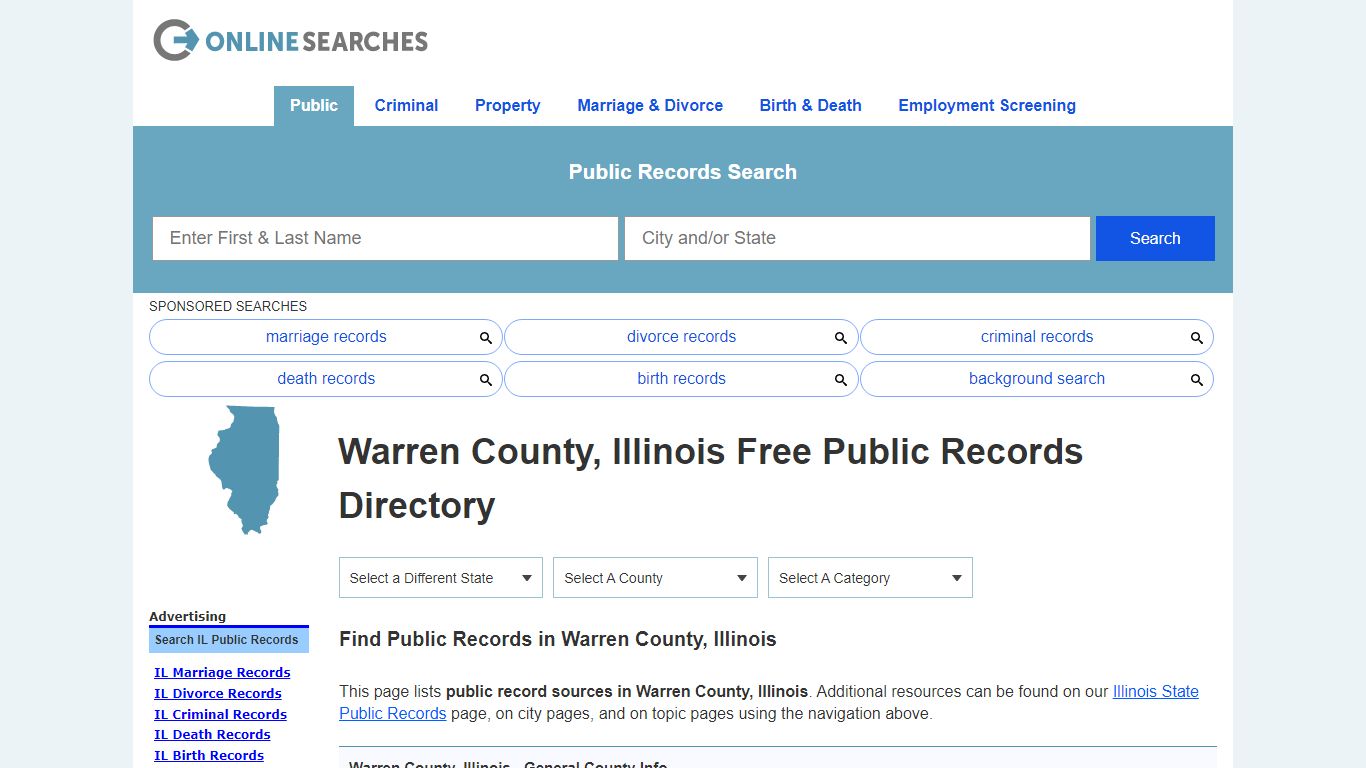 Warren County, Illinois Public Records Directory